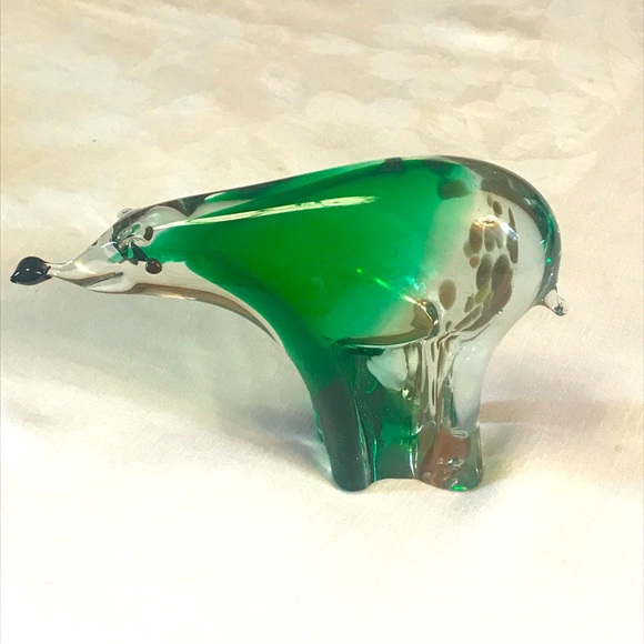 Authentic Murano Polar Bear with Gold Inlay - Picture 2 of 8